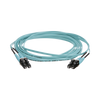 Jumper de Fibra Óptica Multimodo 50/125 OM4, LC-LC Duplex, OFNR (Riser), Color Aqua, 4 Metros (13.12 Pies)
