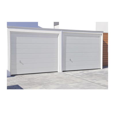 Puerta de Garage de Alta Calidad / Linea Central / Color Blanco 9X8 pies, AISLADA, Estilo Americana.