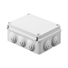 Caja de derivación de PVC Auto-extinguible con 12 entradas, tapa atornillada, 380x300x120 MM, Para Exterior (IP55)