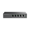 Switch PoE+ Gigabit No Administrable / 5 puertos 10/100/1000 Mbps / 4 puertos PoE+ / hasta 60W
