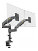 TCE H180 - Soporte de Escritorio Articulado para 2 monitores de 13 a 27 , Carga Máxima 9kg por brazo , VESA 75x75mm / 100x100mm , Ajuste de Inclinación y Rotación
