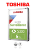 TOSHIBA HDWT860UZSVA - Disco Duro de 6 TB, Serie S300 especial para videovigilancia, ideal para trabajo 24/7, interfaz SATA 3.5, 5400 rpm, 128 MB, hasta 64 cámarasMARTOS