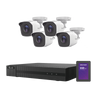 KIT TurboHD 1080p + SSD de 500 GB / DVR 4 canales / 4 Cámaras Bala de Metal / Fuente de Poder / Accesorios de Instalación