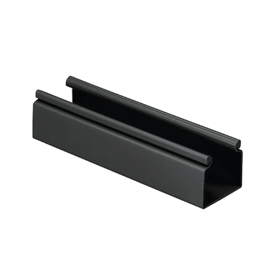 Canaleta FiberRunner 2X2 sin Tapa, de PVC Rígido, Sin Orificios de Montaje, Color Negro, 1.8 m de Largo