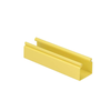 Canaleta FiberRunner 2X2 sin Tapa, de PVC Rígido, Con Orificios de Montaje, Color Amarillo, 1.8 m de Largo