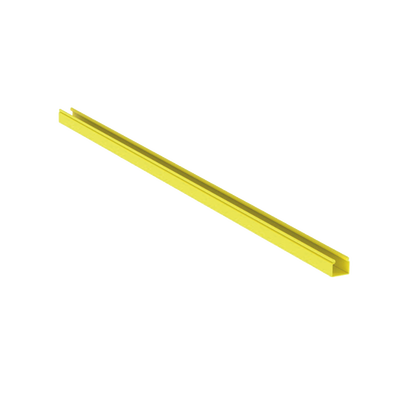 Canaleta FiberRunner 2X2 sin Tapa, de PVC Rígido, Color Amarillo, 1.8 m de Largo