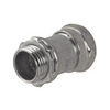 Conector Recto Compresión de Acero Galvanizado para Pared Delgada de 1 1/2.