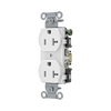 Contacto Dúplex 20 A, 125 V, 2 Polos, 3 Hilos, Cableado Posterior y Lateral, Color Blanco (Nema 5-20R).