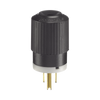 Clavija Negra 15 A 125 V CA 2 Polos 3 Hilos (NEMA 5-15P).