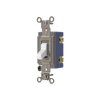 Interruptor de Palanca 15 A 120-277 V CA/ Unipolar / Grado Industrial/ Uso Extra Pesado / Cableado Lateral y Posterior / Color Blanco.
