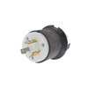 Clavija Industrial con Bloqueo de Media Vuelta / 20 A 125 V CA / 2 Polos 3 Hilos / Color Blanco y Negro / Nema L5-20P.