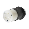 Conector Industrial con Bloqueo de Media Vuelta / 30 A 125 V CA / 2 Polos 3 Hilos / Color Blanco y Negro / Nema L5-30R.