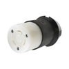 Conector Industrial con Bloqueo de Media Vuelta / 30 A 250 V CA / 2 Polos 3 Hilos / Color Blanco y Negro / Nema L6-30R.