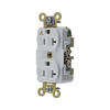 Contacto Dúplex Conexión a Tierra Aislada/ 20 A 125 V/ 2 polos 3 Hilos/ Color Blanco/ Nema 5- 20R/ Grado Industrial.