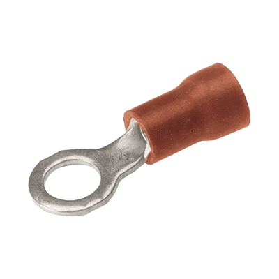Zapata Terminal de Ojillo para Tornillo 1/8 in (3 mm) calibre 22-16 AWG con aislamiento de vinilo.