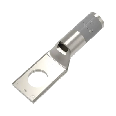 Zapata Terminal de Compresión BURNDY para Tornillo de 1/4 y Calibre 4 AWG / Barril Estándar.