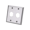 Placa de Pared Doble IndustrialNet?, Para 2 Conectores Industriales, de Acero Inoxidable