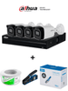 Bundle NVR+4BulletIP -Compra 1 NVR NVR1104HS-P-S3 de 4 Canales y llévate mas 4 cámaras IPC-B1E20 / Bobina de 100 metros/ Caja con 100 Plugs/ Pinza de corte de Plugs/*No incluye disco duro/
