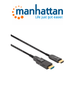 MANHATTAN 355193 - Cable Óptico Activo HDMI de Alta Velocidad / 4k@60Hz UHD, HDMI macho a Micro-HDMI macho Tipo D y HDMI macho Tipo A Desmontable, 30 m 100 pies, Certificado CMP/CPR, HEC, ARC, contactos bañados en oro, negro Sobre Pedido