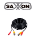 SAXXON SXWB50 - Cable Coaxial Siamés Armado / Conector BNC de Video / Conector de Alimentación / 50 Metros / 100% Cobre / Optimizado para cámaras 4K / Uso en interior /