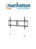 MANHATTAN 461948 - Soporte fijo ultradelgado para TV / Soporta un televisor de 43 a 100 de hasta 70 kg 154 lbs., soporte fijo para televisor, diseño ultradelgado, plegable para un embalaje compacto y fácil de transportar, negro