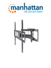 MANHATTAN 461351 Soporte Universal de Pared para TV, con Movimiento Completo, Básico / Soporta una TV de pantalla plana o curva de 37 a 70 de hasta 40 kg 88 lbs.; Opciones de ajuste de inclinación, giro y nivel; Negro