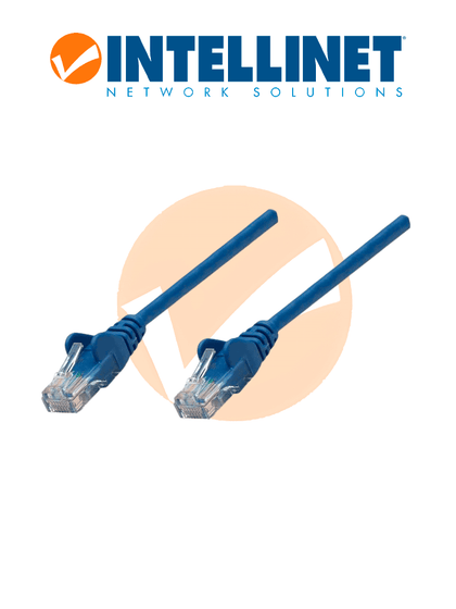 INTELLINET 342568 PATCH CORD / Cable de red, Cat6, UTP RJ45 Macho / RJ45 Macho, 0.5 m / Azul Sobre Pedido