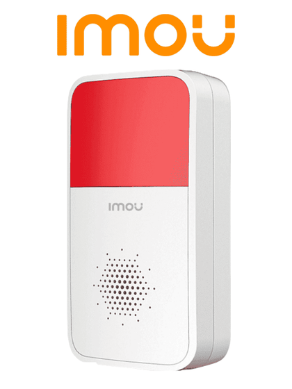 IMOU SIREN ARA10-SW - Sirena Inalambrica con Estrobo integrado sonido de 85 dB y frecuencia de 433 MHz. Con batería CR123A de alta duración y fácil instalación. Seguridad MCI2 IMMC