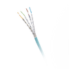 Bobina de Cable Blindado S/FTP Categoría 6A, Uso Industrial con Resistencia al Aceite, Rayos UV y Abrasión, Multifilar (Flexible), Color Azul Cerceta, Bobina de 500 Metros (1640 Pies)