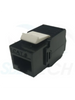 SBE TECH SBE-JACKC6-BK- Modulo jack keystone RJ45 / 8 Hilos / CAT 6 / Compatible con calibres AWG 22-26 / Color Negro