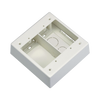 Caja de Pared Superficial Doble, Con Divisor, Uso Universal con Placas de Pared, Color Blanco Mate