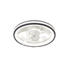 Ventilador de Techo con Luminario LED de 110 V CA 50/60 Hz / 88 W /4500 Lm / 6500 - 4 000 - 2 700 K /3 Tonos de Luz / 501 mm / 6 Velocidades / Dimeable / Color Blanco y Negro.