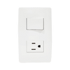 Apagador Escalera y Contacto de 127 V~60 Hz 10/15 A.