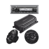 Kit de estéreo con Bluetooth KMR-M332BT | Amplificador KAC-M5014 | más Par de bocinas KFC-1653MRB