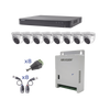 KIT TurboHD 1080p / DVR 8 Canales / 8 Cámaras Eyeball (exterior 2.8 mm) / Transceptores / Conectores / Fuente de Poder Profesional hasta 15 Vcc para Larga Distancia