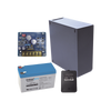 Kit con fuente PLB2 con salida de 12 Vcc a 2.5 Amper, incluye transformador y batería de 12 V a 7 Amper