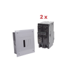 Kit Centro de Carga 4P para empotrar con 2 Interruptores Térmicos de 2 Polos, 20Amp 120/240Vca 10kA.