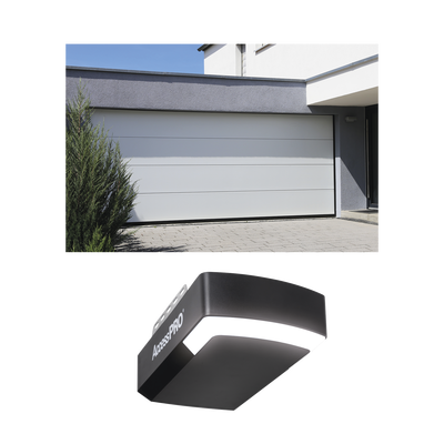 KIT COMPLETO Puerta D/ Garage 14x7 Pies / Lisa Linea Central / Color blanco / Insulada / Incluye Motor FS1000APPRT / 1/2HP / Fuerte/Silencioso/Luz LED/Motor DC .