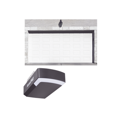 KIT COMPLETO Puerta D/ Garage 20x8 Pies / Cuadro Corto / Color blanco / Insulada / Incluye Motor FS1000APPRT / 1/2HP / Fuerte/Silencioso/Luz LED/Motor DC .