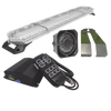 Kit de Sirena, Bocina y Torreta de 48, Con 96 LEDs, Ambar, Ideal para equipar unidades de seguridad privada, minería e industria
