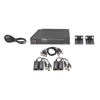 Kit de 4 canales de para transmisión de ALIMENTACION ( de 36 Vcc a 12Vcc ) y VIDEO (HD-TVI) a distancias de hasta 250 mts.