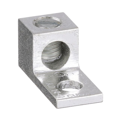 Conector Mecánico de Aluminio, de Un Orificio 1/4 y Un Barril, para Cable de 14 a 2 AWG. 1 Pieza