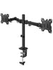 TCE LMG15NB - Soporte de Escritorio para 2 Monitores de 13 a 27 , Carga Máxima 9Kg por brazo , VESA 75x75mm / 100x100mm , Ajuste Inclinación y Rotación