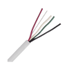 Bobina de Cable 305 Metros: 4 x 22 AWG, Color Blanco, CM, Para Sistemas de Seguridad y Alarmas