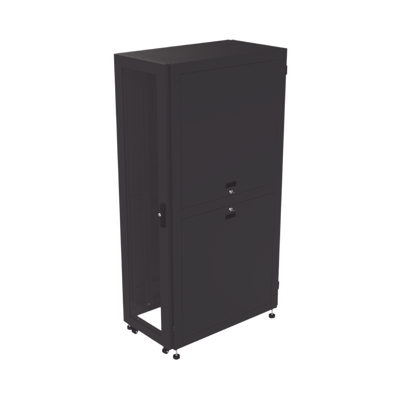 Gabinete para Telecomunicaciones Rack Estándar de 19, 42UR, 600 mm Ancho x 1000 mm Profundidad. Fabricado en Acero, Se envía el Gabinete Armado.