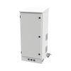 Gabinete de Piso para Exterior con Ventiladores y Termostato con Rack de 19 de 16 U + Espacio para Baterías, Se envía el Gabinete Armado.