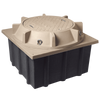 Registro Mini Manhole con tapa de concreto polimérico 4 ft x 4 ft x 2 ft, Resistencia 20 Toneladas, Uso Vehicular Pesado
