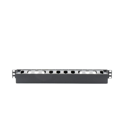 Organizador de Cables Horizontal de 1U para Rack de 19, Fabricado en Polímero Resistente a Deformaciones y Rayones