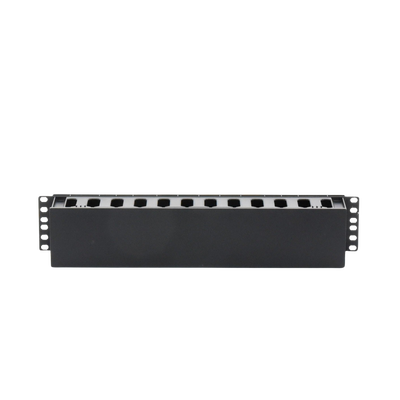 Organizador de Cables Horizontal de 2U para Rack de 19, Fabricado en Polímero Resistente a Deformaciones y Rayones