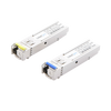 Transceptores Ópticos Bidireccionales SFP (Mini-Gbic) / Monomodo 1310 & 1550 nm / 1.25 Gbps / 1000BASE-BX / Conector LC/UPC Simplex / DDM / Hasta 10 km / 2 Piezas